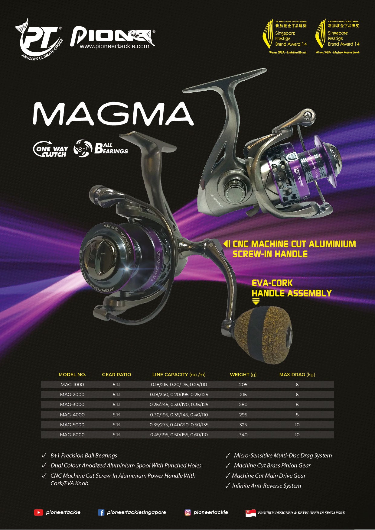 Pioneer Magma Fishing Reel