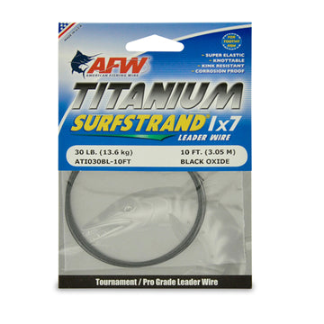 Afw Titanium Surfstrand Bare 1x7 Leader Wire