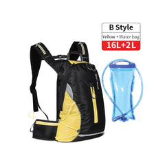 Fishon Back Bag For Outdoor Activities with water Bag 16L+2L - Yellow