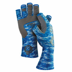 Fish Monkey Half Finger Guide Glove - M / Blue Camo