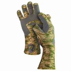 Fish Monkey Half Finger Guide Glove - L / Green Camo