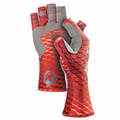 Fish Monkey Half Finger Guide Glove - M / Redfish