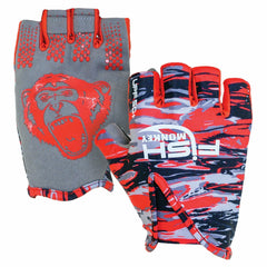 Fish Monkey Stubby Guide Glove - M / VooDoo Swamp Red